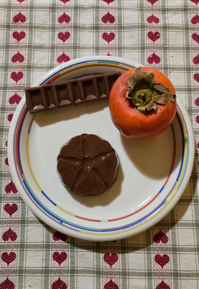 Budino di cachi e cacao (10 minuti!)